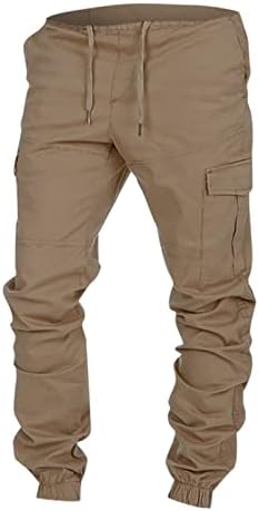 SAXIGOL 2023 Big e Alto Calça de Cargo Casual Casual Fit Multi Pocket Modelo Moda Drawtring Sport Troushers