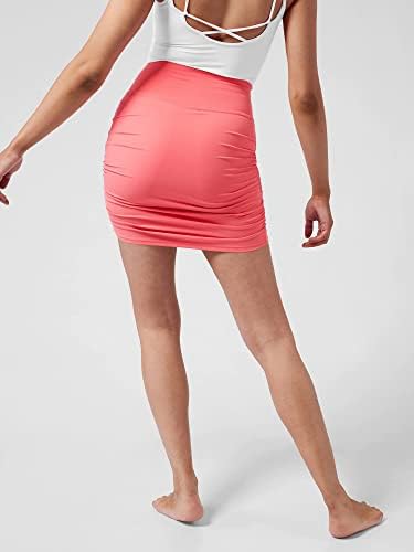 Saias de tênis feminina de esobo shorts internos elásticos elásticos de cintura alta esportes esportivos de skort esportes com bolsos