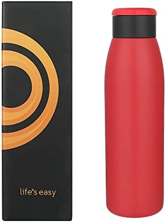 Life Easy 18 oz oz aço inoxidável garrafa de água à prova de vazamento de vazamento de vácuo garrafa esportiva reutilizável perfeita para fitness e acampamento de acampamento esportivo de bebidas frias.