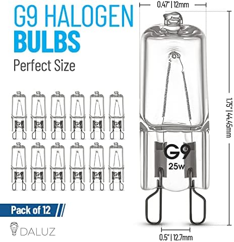12 pacote g9 25 watts halogênio lâmpada diminuído de energia lâmpada de economia | Lightbulb de 2700k de 2700 mil de longa duração