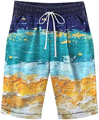 Shorts de spandex miashui com bolsos mulheres imprimem verão de cintura alta shorts plus shorts lacando shorts de motociclistas