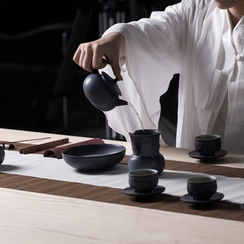 Ganfanren Gift Box Conjunto completo de Kung Fu Tea Conjunto de chá de cerâmica Presente de convidado para negócios doméstico