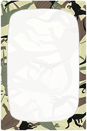 Folhas de berço de camuflagem de alaza lençóis de berço de berço para meninos bebês meninas criança, tamanho padrão 52