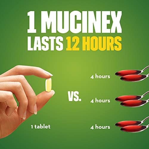 Mucinex DM 12 horas de tosse e congestionamento de peito -Espectorante e comprimidos supressores de tosse, branco, 68 contagem