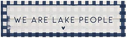 Simplificando, Inc placas de paletes vintage 7 x24 Sign de madeira VPB1164 - nós somos o Lake People