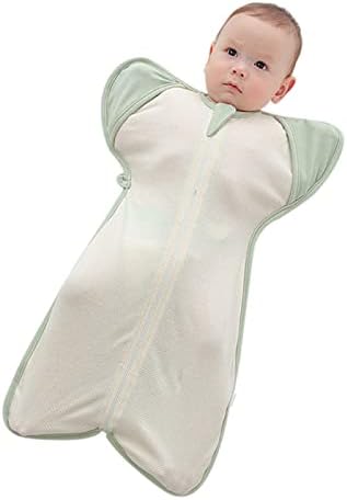 ZigJoy Baby Transition Swaddle Sack Arms Up Swadling Recém-nascido com zíper cobertor vestível 0,5 tog 0-3 meses