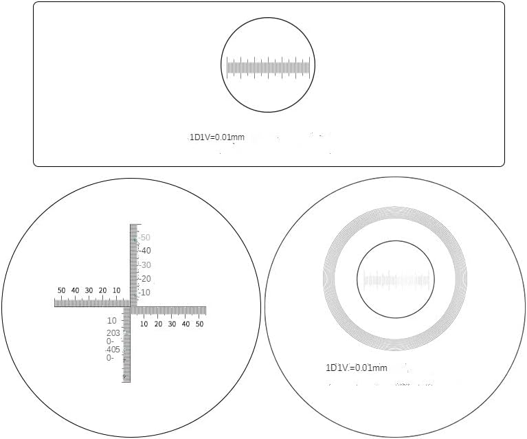 Acessórios para microscópio Kit Microscópio Microscópio Folha de calibração Escala de medição Regra de medição de 0,05 mm Folha