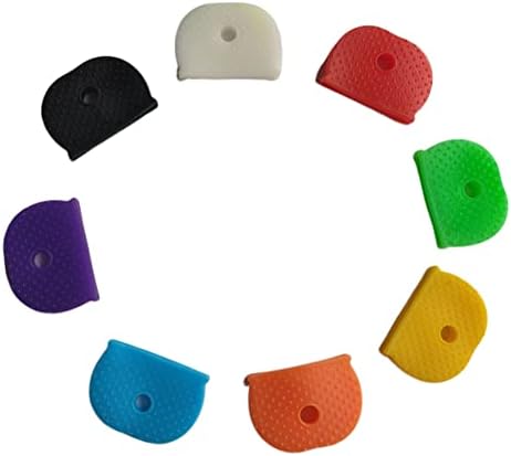 24 peças Tampa de tecla de plástico Tampa em 8 cores variadas, chave de identificação do identificador de manga de tampa da tecla de chave para casa etiquetas de teclas