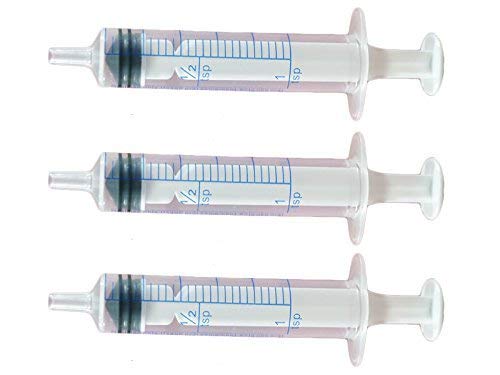 Seringa oral - 5 ml - melhor para distribuir líquidos e óleos - embrulhados individualmente - 5 pcs