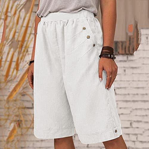 Shorts para mulheres botão jeans shorts soltos de bolso casual moda moda algodão calças de margarida de perna larga feminina