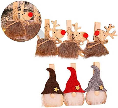 Cabilock 6 PCs 1 Conjunto de cartões de visita de natal Cardor de cartas de joalheria de joias de joias com o ornamento