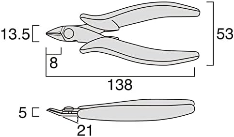 Fujiya Tools, MTN03-135, Cuttings de corte eletrônicos, 5 polegadas