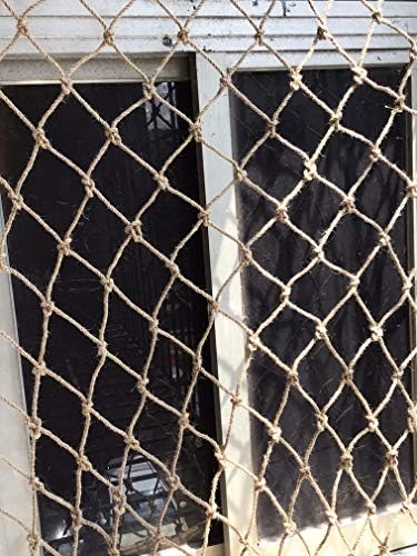 Segurança anti -queda Rede para crianças gato de estimação, rede de barbas de juta de 1 × 5m Rede de varanda - rede de proteção à criança Rede para a escada de restaurante Cafe TECETO VINTAGE