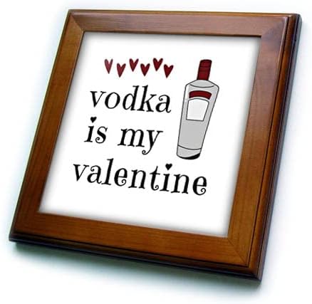 3drose Rosette - Citações dos namorados - vodka é minha namorada - ladrilhos emoldurados