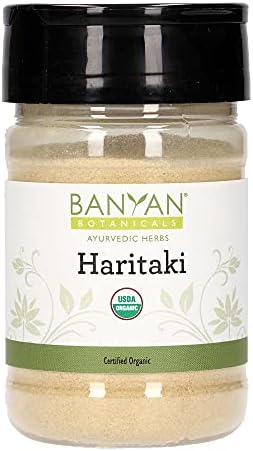 Banyan Botanicals Haritaki Powder-Certificado Organic, Spice Jar-Terminalia Chebula-para desintoxicação e rejuvenescimento*-Orgânico,