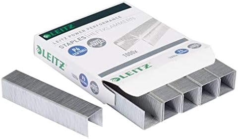 Leitz 55790000 P6 Desempenho de potência 23/15xl Grampos, desempenho de energia, fio de metal resistente, comprimento 15 mm, 1000 peças, grampos até 120 Capacidade de folha