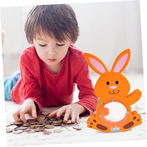 Kisangel Jar Jar Kids Bunny Table Toddler Lovely Center for Bank Wooden Resin Children Children Toy Toy Piggy Decor Coin