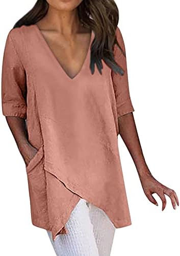 Yubnlvae camisetas de gradiente de ajuste solto para mulheres moda moda no verão da moda casual colar no pescoço sem mangas