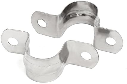 Aexit M20 304 Grampos de aço inoxidável tiras de tubo de duas orifícios Clipe CLIP CLAMPS CLAMPS 15PCS