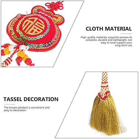 Valiclud Ano Novo Pingente Zodiac Broom Adornment Spring Festival Gift Decor