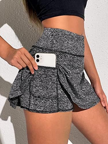 Shorts oroxco para shorts femininos shorts femininos largura de cintura skort com shorts de bolso de telefone