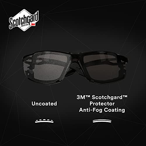 Óculos de segurança de 3m, SecureFit 500 Series, 20 pacote, ANSI Z87, templos de catraca ajustáveis, óculos de proteção esportiva,