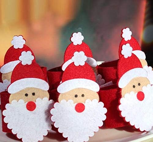 6pcs Natal Papai Noel Rings de guardana