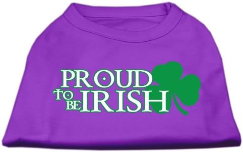 Orgulho de ser irlandês camisa impressa em roxo xl