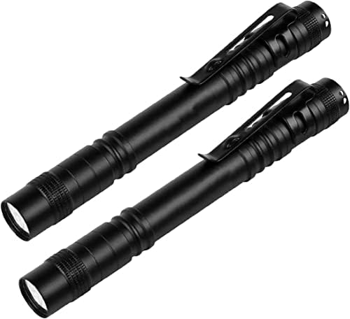 Dealschic 2 PCs LED Mini lanterna, lanterna de bolso ultra brilhante, lanterna leve de caneta, LED Tactical Light, luz de inspeção