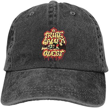 Um rock da tribo chamado Band Quest Baseball Cap for Men Women Women Vintage Trucker Hats Outdoor Sports Cotton Dad's Cap preto