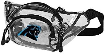 NFL Carolina Panthers Transporte Bolsa de cintura transparente, limpa, 13 x 5 x polegadas