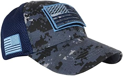 Camuflagem de Anna-Kaci Camuflage Trucker Special Operator Tactical Forces USA Flag Patch Baseball Cap