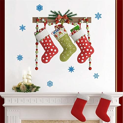 Meias de Natal HHMEI Adesivos criativos de parede de natal do quarto infantil Gabinete de parede Gabinete de natal adesivos de decoração sgcabi5vp3ugw3