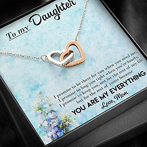 Jóias de cartão de mensagem, colar artesanal - colar para mulheres menina - Mãe a filha colar - jóias para filha - ihs bb615a