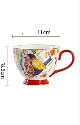 Caneca de café da manhã em cerâmica Singingbirdsandfragrantflowers