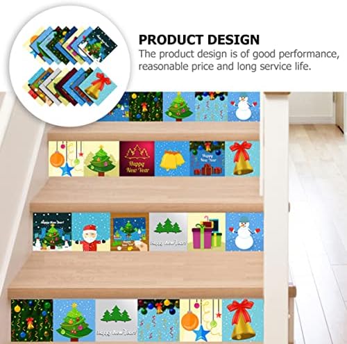 Hemoton 16 folhas DIY e Peel Claus Bell xx.cm de móveis decorativos adesivos azulejos de natal de natal para adesivos decoração