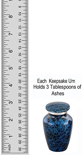 Para sempre em nossos corações Classic Keetake Urns Conjunto de 4 - belos tons de mini -lembranças - Urns de lembrança -
