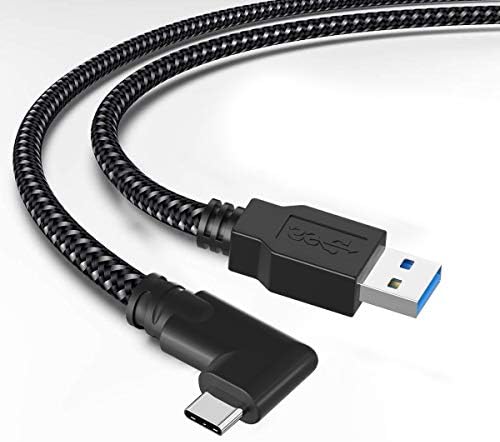 DHH USB C Cabo de 16 pés de nylon trançado, compatível para o cabo Oculus Link USB 3.2 Gen1 USB C a A, transferência de dados de alta velocidade e cabo de carregamento rápido compatível com Quest2 ou Quest 1 para um PC para jogos PC