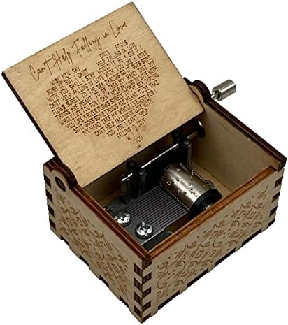 Não posso deixar de se apaixonar por Wood Music Box, caixa de caixas musicais gravadas antigas para Love One Wooden Music Box - Presentes