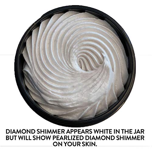 Glimmer Goddess Organic Body Body Butter - Sexy Nível 2 Diamond Shimmer, 4,0 oz