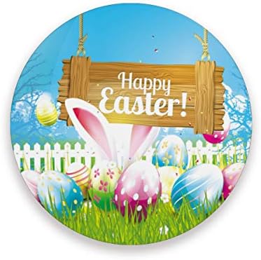 Qilmy Easter Day Coaster absorvente montanhas-russas de cerâmica para bebidas, tapete de xícara criativo não deslizante com conjunto
