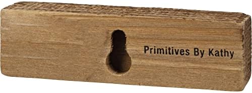 Primitivos PBK por 110288 Kathy Seja grato placa de bloco, comprimento de 3,5 polegadas, madeira