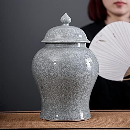 Jarros de cerâmica, jarra de chá, frascos de armazenamento em estilo chinês, jarra de gengibre de porcelana de cerâmica