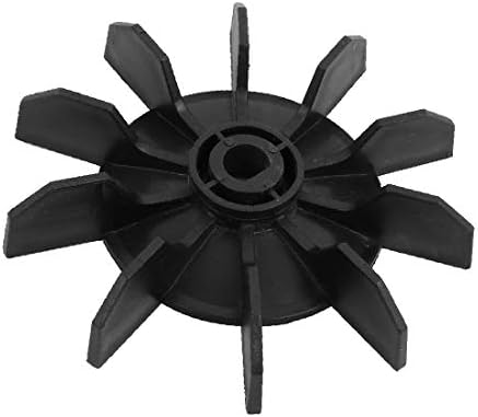 X-Dree 135mm Diâmetro 10 Vane Cilindro duplo Compressor de ar Substituição Ventilador Plástico preto (135mm Diámetro