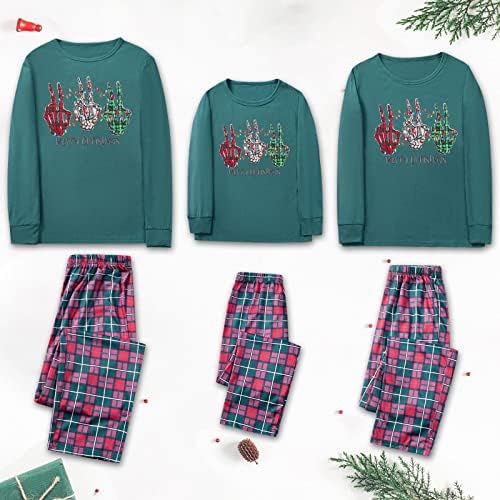Conjunto de pijamas da família PJ Diyago, camiseta de manga longa e calça de manga longa para combinação de Natal PJ