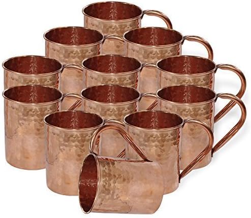 Acessórios Drinkware Hammersed Copper Moscow Mule Caneca, conjunto de 12 pc