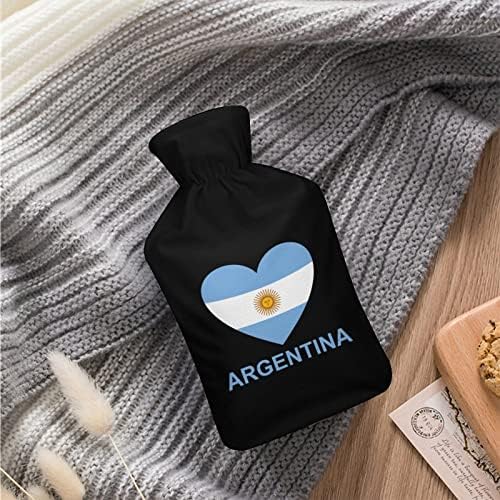 Ame a garrafa de água quente da Argentina com tampa macia de pelúcia de injeção de água de borracha quente 1000ml
