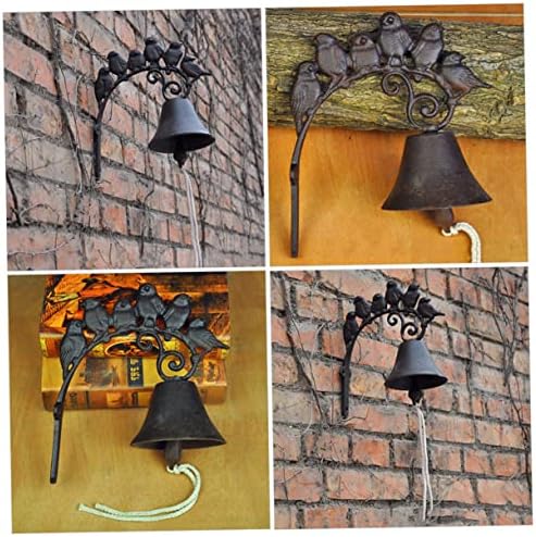 Ganazono Bird Bird Wrehted Iron Wall pendurado Metal Wind Chimes Decoração em casa Decoração de porta Decoração de ferro da parede
