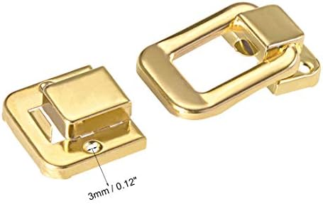 Uxcell Toggle Catch Lock, 48mm Retro decorativo Golden Hasp W parafusos para a trava do tronco do peito da mala,