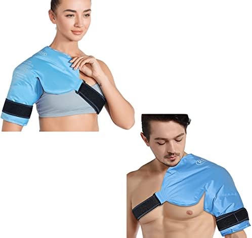 Revix ombro de ombro para lesões gel reutilizável e xl ombro ice pack para manguito rotador